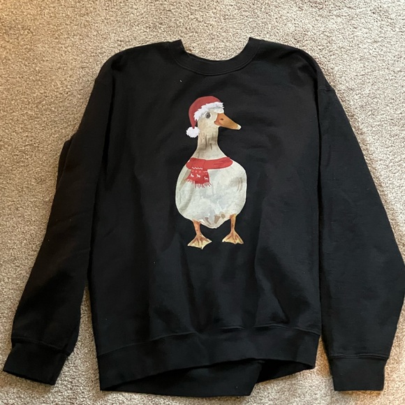Duck Christmas Sweatshirt Crewneck Size Medium - Picture 5 of 5